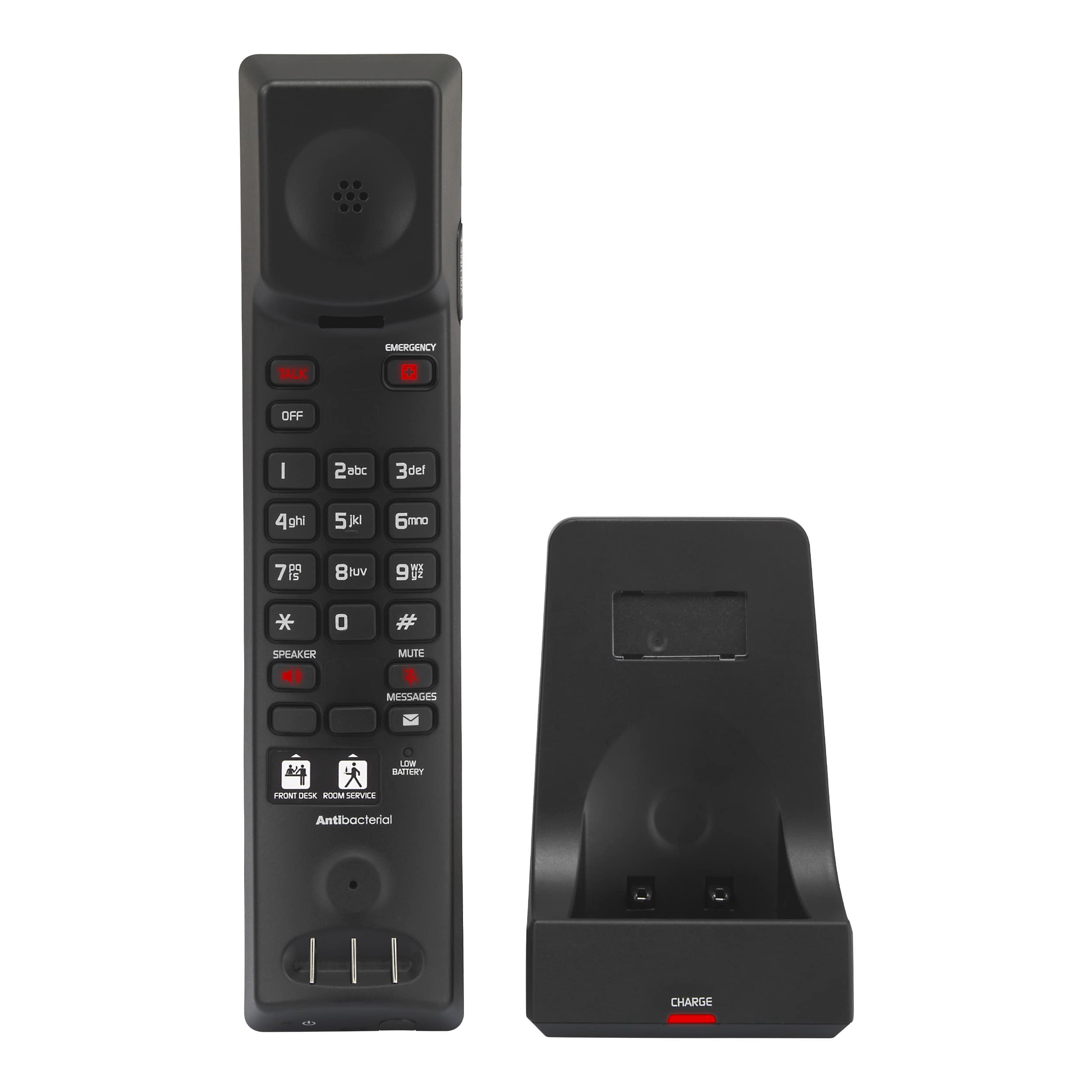 Image of 1-Line Analog Cordless Accessory Handset with Charger | CTM-A2415HC Matte Black